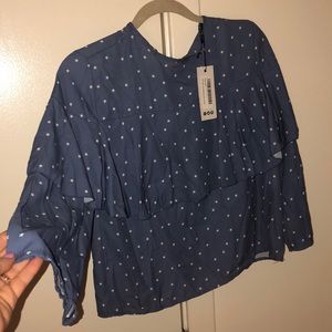 NWT star print blouse